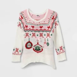 Toddler Girls' Star Wars Baby Yoda Ugly Pullover Sweater - Beige -Best Clothing Store GUEST 6317ad70 ccfe 49af 873f 363b6446e51f