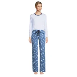 Lands' End Women's Tall Knit Pajama Set Long Sleeve T-Shirt And Pants -Best Clothing Store GUEST 647c6c67 00fb 40a5 8629 83273bc83b48