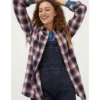 FatFace Womens Billie Longline Check Shirt