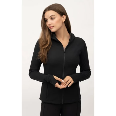 Yogalicious Womens Polarlux Black Diamond Hoodie Jacket 7 Yogalicious Womens Polarlux Black Diamond Hoodie Jacket - Image 5