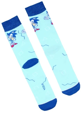 Sonic The Hedgehog Socks Men's Retro 90s Designs 3 Pairs Mid-Calf Crew Socks Multicoloured 5 Sonic The Hedgehog Socks Men's Retro 90s Designs 3 Pairs Mid-Calf Crew Socks Multicoloured - Image 3