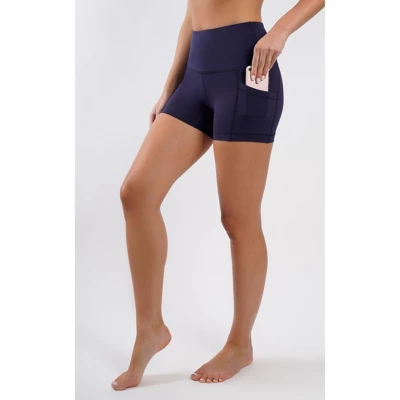 Yogalicious Womens Lux Polygiene Tribeca High Waist 3 1/2" Short With Side Pockets 6 Yogalicious Womens Lux Polygiene Tribeca High Waist 3 1/2" Short With Side Pockets - Image 4