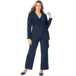 Jessica London Women’s Plus Size Faux Wrap Pantsuit -Best Clothing Store GUEST 67946fde 802d 41f2 bb4f 8010fcaeb5cf