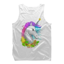 Men's Design By Humans Christmas Unicorn By NikKor Tank Top -Best Clothing Store GUEST 686ed349 708d 4daa b62a c11ce20e3a94