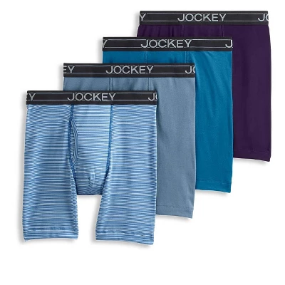 Jockey Men's Lightweight Cotton Blend 7" Long Leg Boxer Brief - 8 Jockey Men's Lightweight Cotton Blend 7" Long Leg Boxer Brief - - Image 6