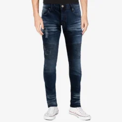 RAW X Men's Slim Fit Moto Detail Stretch Jeans -Best Clothing Store GUEST 6b84043a e76c 4bfe 8ea1 883ac8a3c58c