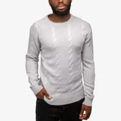 X RAY Men's Cable Knit Crewneck Pullover Sweater -Best Clothing Store GUEST 6b9dbb50 ccc8 44b6 8e10 9a004bae9388