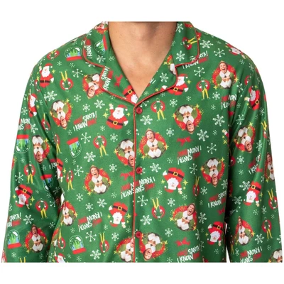 Elf The Movie Mens' Film OMG! Santa! I Know Him! Sleep Pajama Set Green 3 Elf The Movie Mens' Film OMG! Santa! I Know Him! Sleep Pajama Set Green