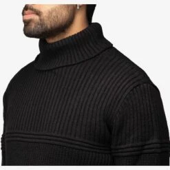 X RAY Men's Ribbed Pattern Turtleneck Sweater -Best Clothing Store GUEST 6c73325a e15b 4e08 94a5 195f5128f7a9