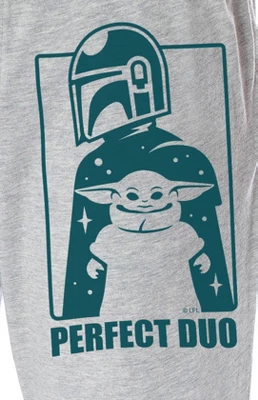 Star Wars Men's The Mandalorian Mando And The Child Perfect Duo Pajama Pants Grey 4 Star Wars Men's The Mandalorian Mando And The Child Perfect Duo Pajama Pants Grey - Image 2