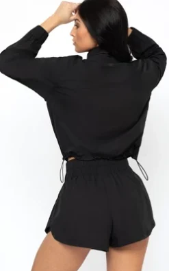 Yogalicious Radiant Commuter Woven Cropped Windbreaker With Front Patch Pockets -Best Clothing Store GUEST 6df8b7ff 804f 43cf 9118 a5fe80a6421d