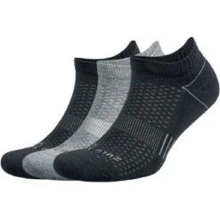 Balega Zulu No Show Running Socks 3-Pack - Black/Gray