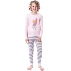 Barbie Girls' Child Fairy Princess Magical Tight Fit Sleep Pajama Set Pink -Best Clothing Store GUEST 71037fa3 c91a 48ae 8fe8 4bad1a04ae19