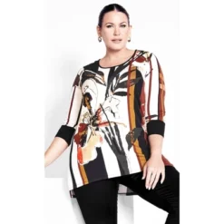 Women's Plus Size Romy Top - Spice | AVENUE -Best Clothing Store GUEST 719b3ebe ab01 433c bbab 7e4d49079b1a