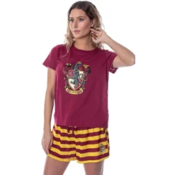 Harry Potter Women's Hogwarts Castle Shirt And Shorts Pajama Set - All 4 Houses -Best Clothing Store GUEST 71d41746 9acc 4f0e 8504 da59acad5acd