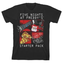 Five Nights At Freddy's Starter Pack Boy's Black T-shirt 7 Five Nights At Freddy's Starter Pack Boy's Black T-shirt -Best Clothing Store GUEST 72d74ca8 1a1b 4722 978b 3618eaa0a3bd