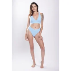 TomboyX Plunge Bra, Organic Cotton Rib V-Neck, Wireless No-Padding Low Impact -Best Clothing Store GUEST 7400f3b6 e021 4fbc 87c7 2a1be6722342