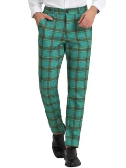 Lars Amadeus Men's Plaid Casual Regular Fit Flat Front Stretch Dress Pants -Best Clothing Store GUEST 741a098d c056 4824 85fa 1132ac70fe67