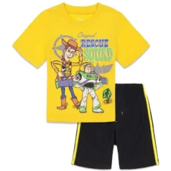 Disney Pixar Toy Story Buzz Lightyear Woody Baby Athletic T-Shirt And Mesh Shorts Outfit Set Infant -Best Clothing Store GUEST 7494b52a 578a 4c99 bd6f ee93615dfb77