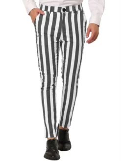 Lars Amadeus Men's Striped Casual Color Block Pants -Best Clothing Store GUEST 74a0bbdc 51ab 419b a1f9 30b87c323bf5