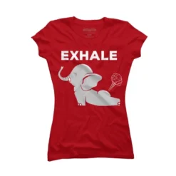 Junior's Design By Humans Exhale Elephant Beyond Yoga Meditation By JplusFunny T-Shirt -Best Clothing Store GUEST 74c71d99 ec36 498f 88c6 6ca678aae8e2