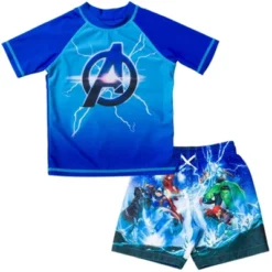 Marvel Avengers Iron Man Black Panther Thor Rash Guard And Swim Trunks Outfit Set Toddler -Best Clothing Store GUEST 75e943d7 023a 4169 bd5a a5bf9ea80a14