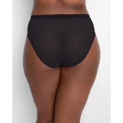 Curvy Couture Women's Plus Size Sheer Mesh High Cut Brief Panty -Best Clothing Store GUEST 765aced7 9175 430a 90e4 8b32f32cb106