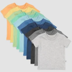Honest Baby Boys' 10pk Rainbow Organic Cotton Short Sleeve T-Shirt -Best Clothing Store GUEST 77343682 6f93 40c6 b5d5 8e2c606e08fa
