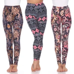 Women's Pack Of 3 Leggings - One Size Fits Most - White Mark -Best Clothing Store GUEST 77756dd4 58d6 4702 a80e 0fb0e0973da3