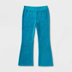 Girls' Adaptive Velour Flare Pull-On Pants - Cat & Jack™ Teal Blue -Best Clothing Store GUEST 77927835 5bbd 481e bd0a 585665b45f07