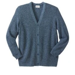 KingSize Men's Big & Tall Shaker Knit V-Neck Cardigan Sweater -Best Clothing Store GUEST 7820a577 1a89 49b3 8519 91351fd7aa92