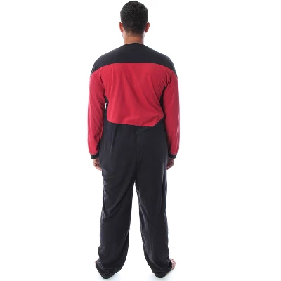 Star Trek Next Generation Men's Picard One Piece Costume Pajama Union Suit 3 Star Trek Next Generation Men's Picard One Piece Costume Pajama Union Suit