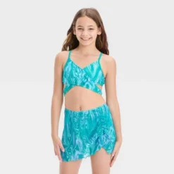 Girls' 3pc Swirly Marble Swimwear Set - Art Class™ Blue -Best Clothing Store GUEST 795f5443 98c4 4dc5 ab76 7ce22667d026