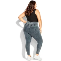 Women's Plus Size Asha Rip Corset Jean - Blue Gray | CITY CHIC -Best Clothing Store GUEST 7a043ed2 232a 4fcb bde7 0e30af060d2d