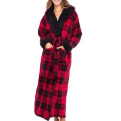 Women's Warm Winter Robe, Plush Fleece Full Length Long Hooded Bathrobe -Best Clothing Store GUEST 7a871f12 fce6 4eae 90df f9ac88d3b98a