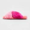 Women's Paris Crossband Faux Fur Slippers - Stars Above™