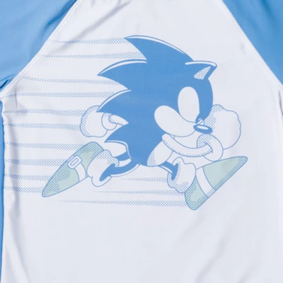 SEGA Sonic The Hedgehog Knuckles Tails Pullover Rash Guard And Swim Trunks Outfit Set Little Kid To Big Kid 8 SEGA Sonic The Hedgehog Knuckles Tails Pullover Rash Guard And Swim Trunks Outfit Set Little Kid To Big Kid - Image 6