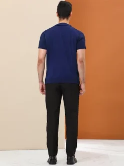 Lars Amadeus Men's Short Sleeve Casual Slim Fit Zipper Knit Golf Polo Shirts -Best Clothing Store GUEST 7c258983 5cc4 4f8d b3e2 3400de2a6e89