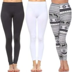 Women's Pack Of 3 Leggings - One Size Fits Most - White Mark -Best Clothing Store GUEST 7ccdbd59 85ef 409a 9b34 bc0fc517dcfe