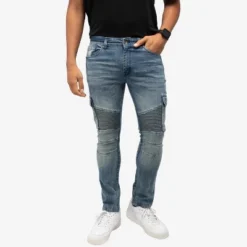 RAW X Men's Slim Stretch Moto Jeans -Best Clothing Store GUEST 7d45cba0 e667 4386 8894 b4fd870f4c70