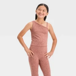 Girls' Asymmetrical Cropped Tank Top - All In Motion™ -Best Clothing Store GUEST 7dccde38 3b32 4bf0 aa2d cb61f2a5779b