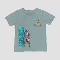 Boys' Star Wars: The Mandalorian Adaptive Short Sleeve Graphic T-Shirt - Teal Blue -Best Clothing Store GUEST 7eab1260 39b1 44b6 82a6 df04aa0e0b45