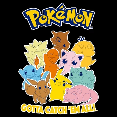 Boy's Pokemon Gotta Catch 'Em All Group T-Shirt 3 Boy's Pokemon Gotta Catch 'Em All Group T-Shirt