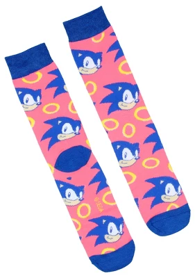 Sonic The Hedgehog Socks Men's Retro 90s Designs 3 Pairs Mid-Calf Crew Socks Multicoloured 4 Sonic The Hedgehog Socks Men's Retro 90s Designs 3 Pairs Mid-Calf Crew Socks Multicoloured - Image 2