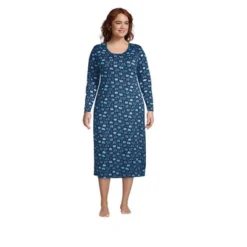 Lands' End Women's Supima Cotton Long Sleeve Midcalf Nightgown -Best Clothing Store GUEST 8036c321 9711 441d b0f2 66d2986a97d0