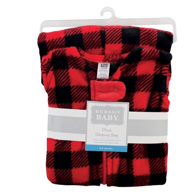 Hudson Baby Infant Plush Sleeping Bag, Sack, Blanket, Buffalo Plaid 3 Hudson Baby Infant Plush Sleeping Bag, Sack, Blanket, Buffalo Plaid