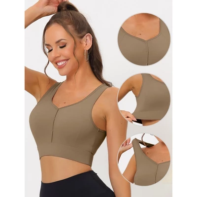 Allegra K Women's High Impact Workout Wirefree With Padded Sports Bra 4 Allegra K Women's High Impact Workout Wirefree With Padded Sports Bra - Image 2