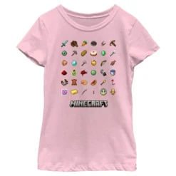 Girl's Minecraft Item Collection T-Shirt -Best Clothing Store GUEST 82690281 8012 4d63 b257 39cbb3201941