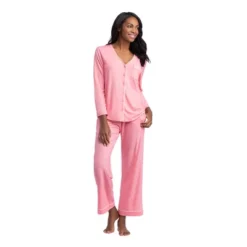 Softies Women's Ankle PJ Set With Contrast Piping 27 Softies Women's Ankle PJ Set With Contrast Piping -Best Clothing Store GUEST 831b1824 5733 4ebf b582 b83c94308e27