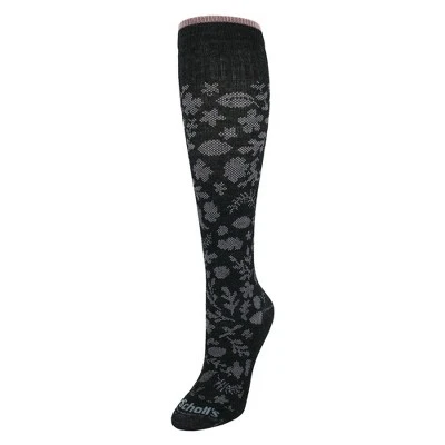 Dr Scholls Women's Lace Floral Pattern Fashion Compression Knee High Socks 3 Dr Scholls Women's Lace Floral Pattern Fashion Compression Knee High Socks